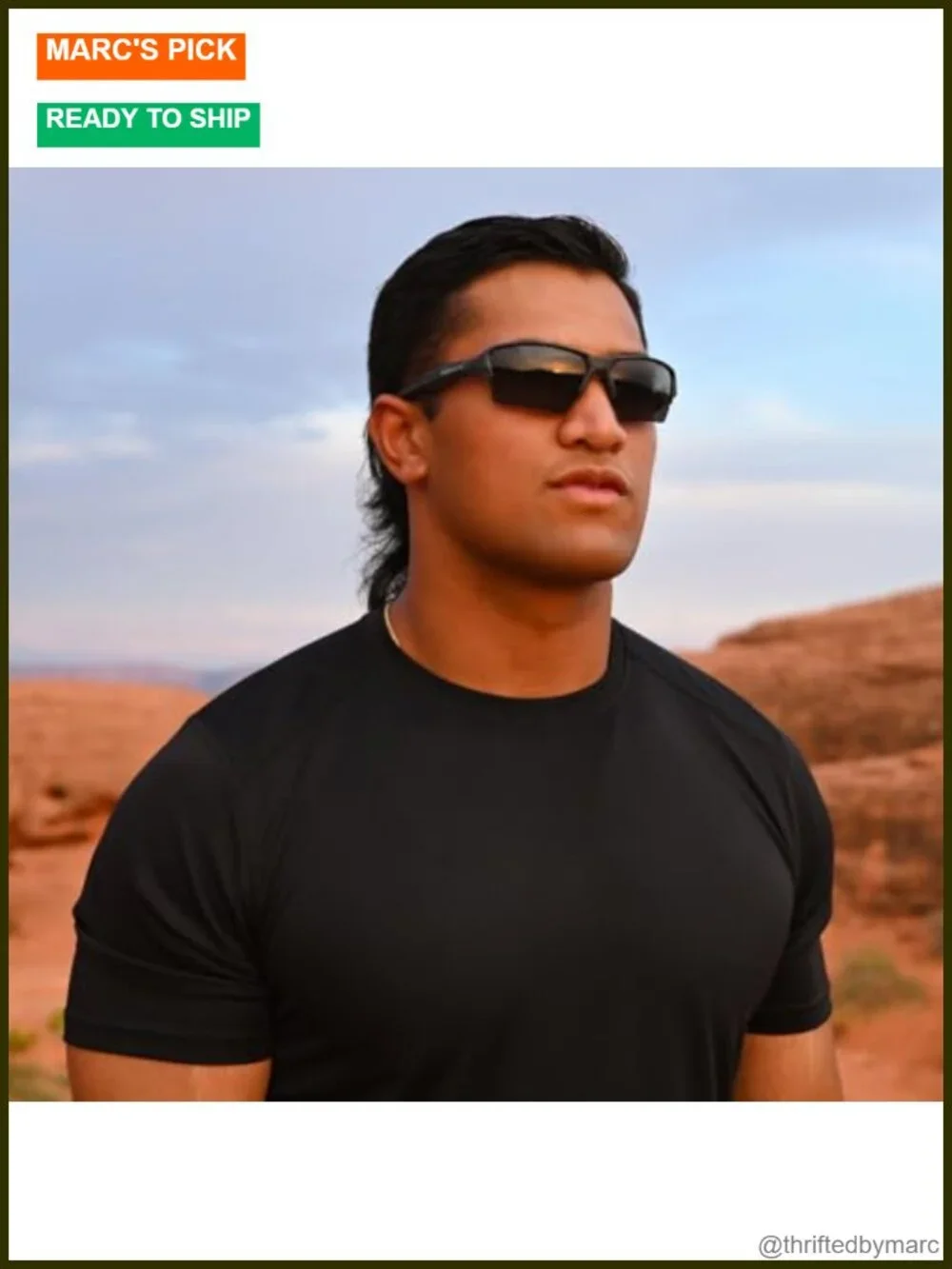 Mens Semi-Rimless Sporty Polarized Sunglasses TR90 Frame